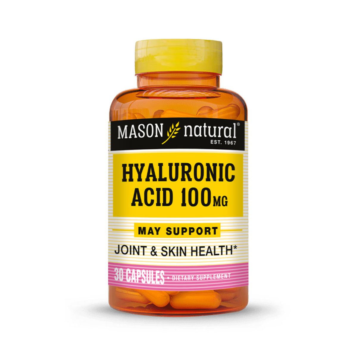 MASON NATURAL - Ácido Hialurónico 100 MG - Mason Natural - 30 Cápsulas