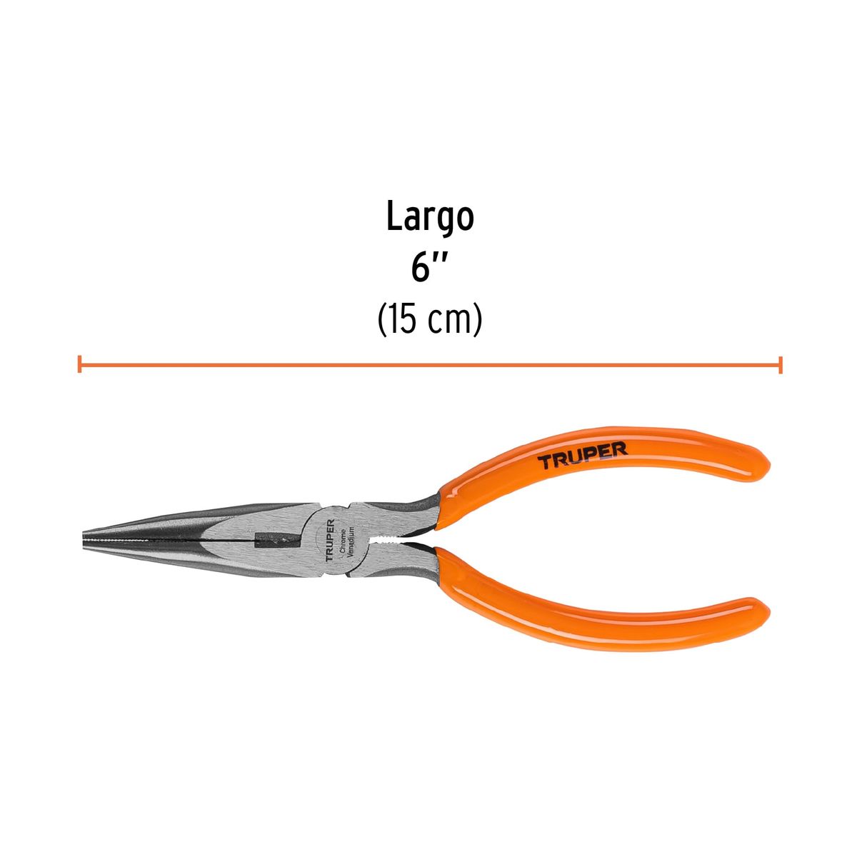 TRUPER - Pinza de punta y corte 6 mango de PVC Truper