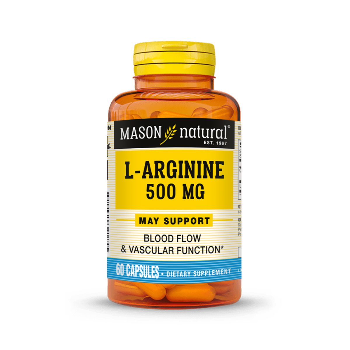 MASON NATURAL - L-Arginina 500 MG - Mason Natural - 60 Cápsulas
