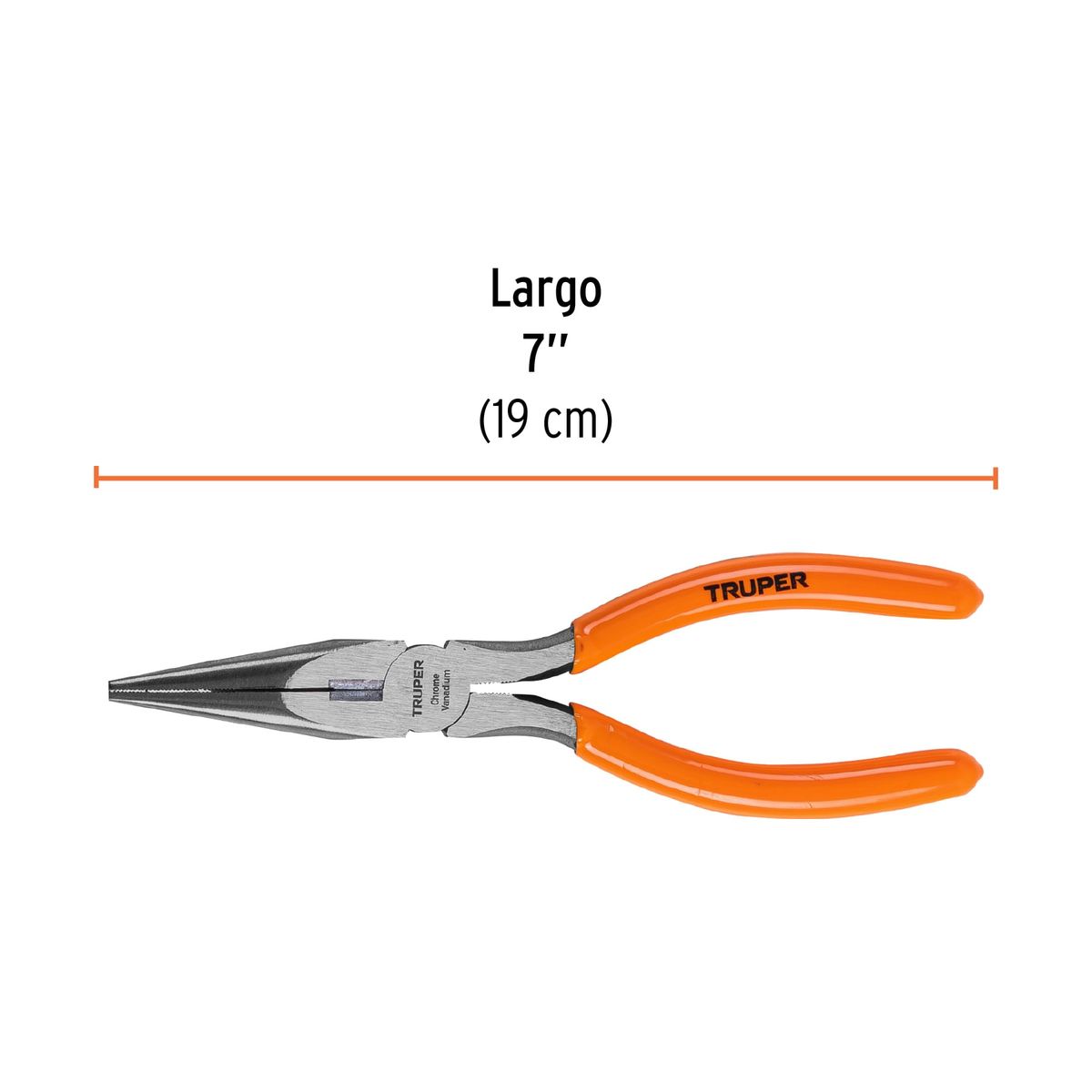 TRUPER - Pinza de punta y corte 7 mango de PVC Truper