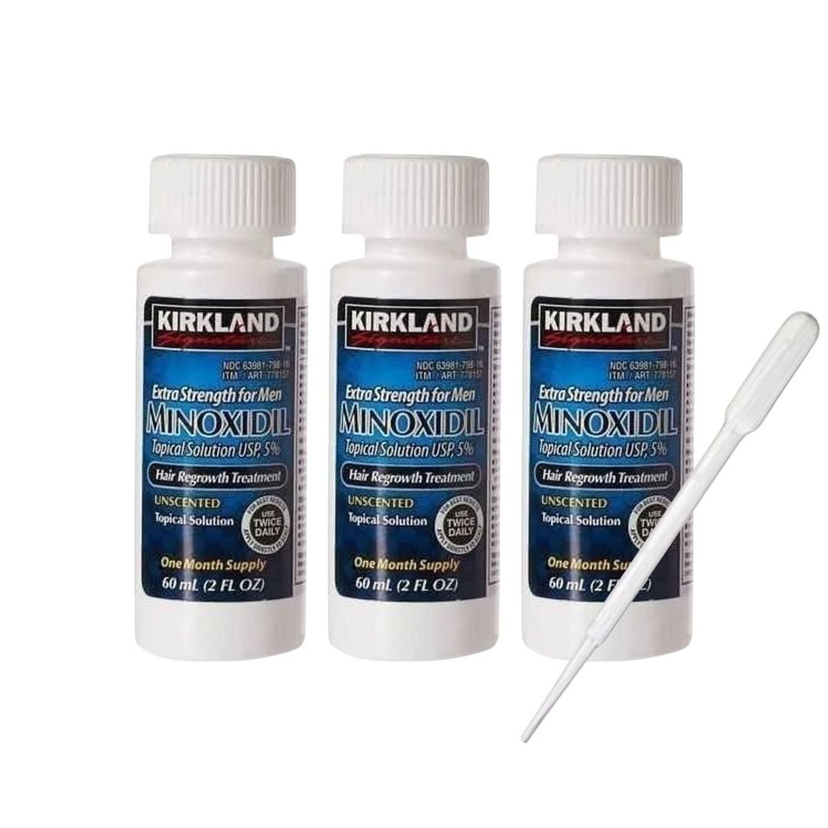 KIRKLAND - Minoxidil Topical Solution USP 5% Kirkland - 3Unds
