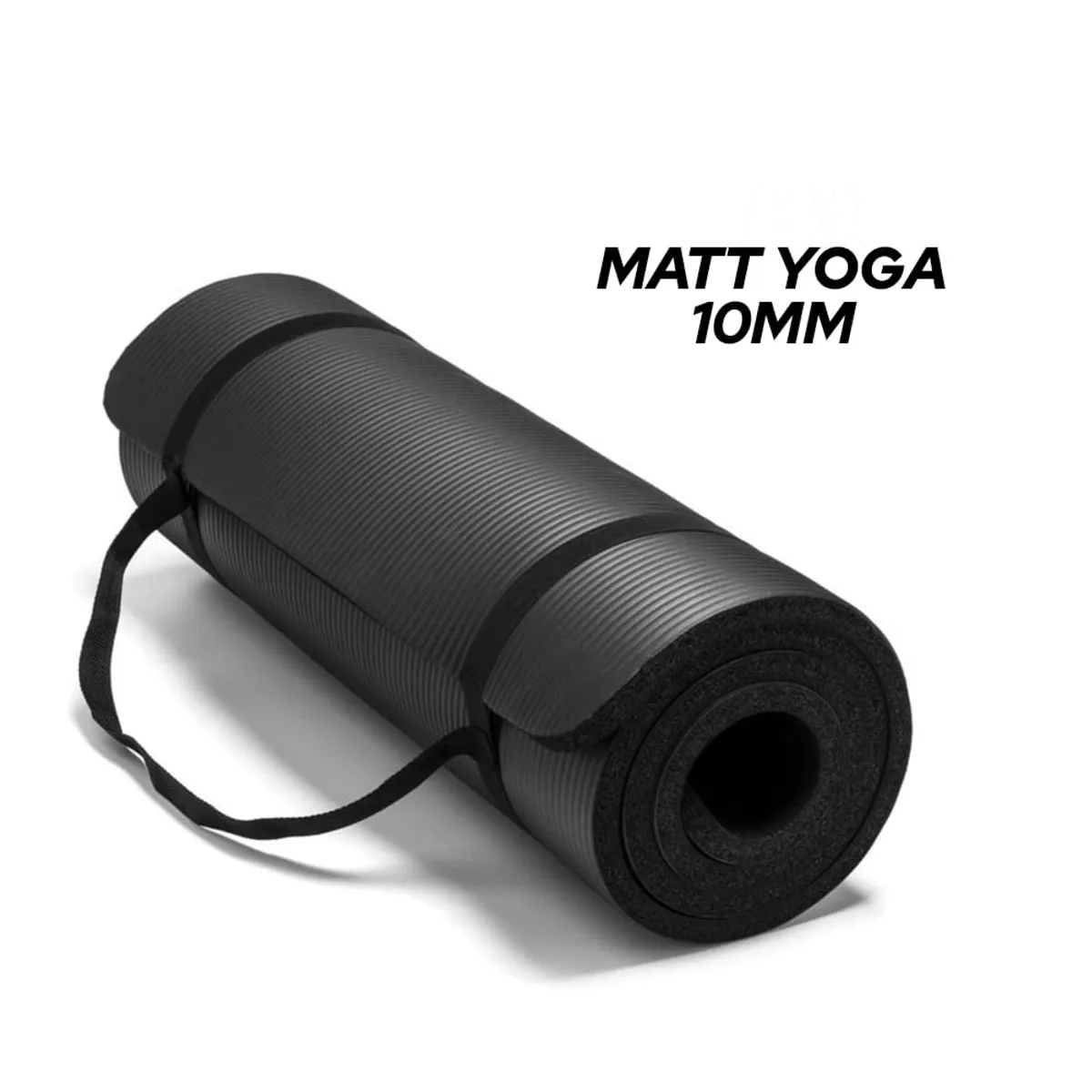 GENERICO - Colchoneta 10mm Yoga Mat Pilates Fitness - Negro