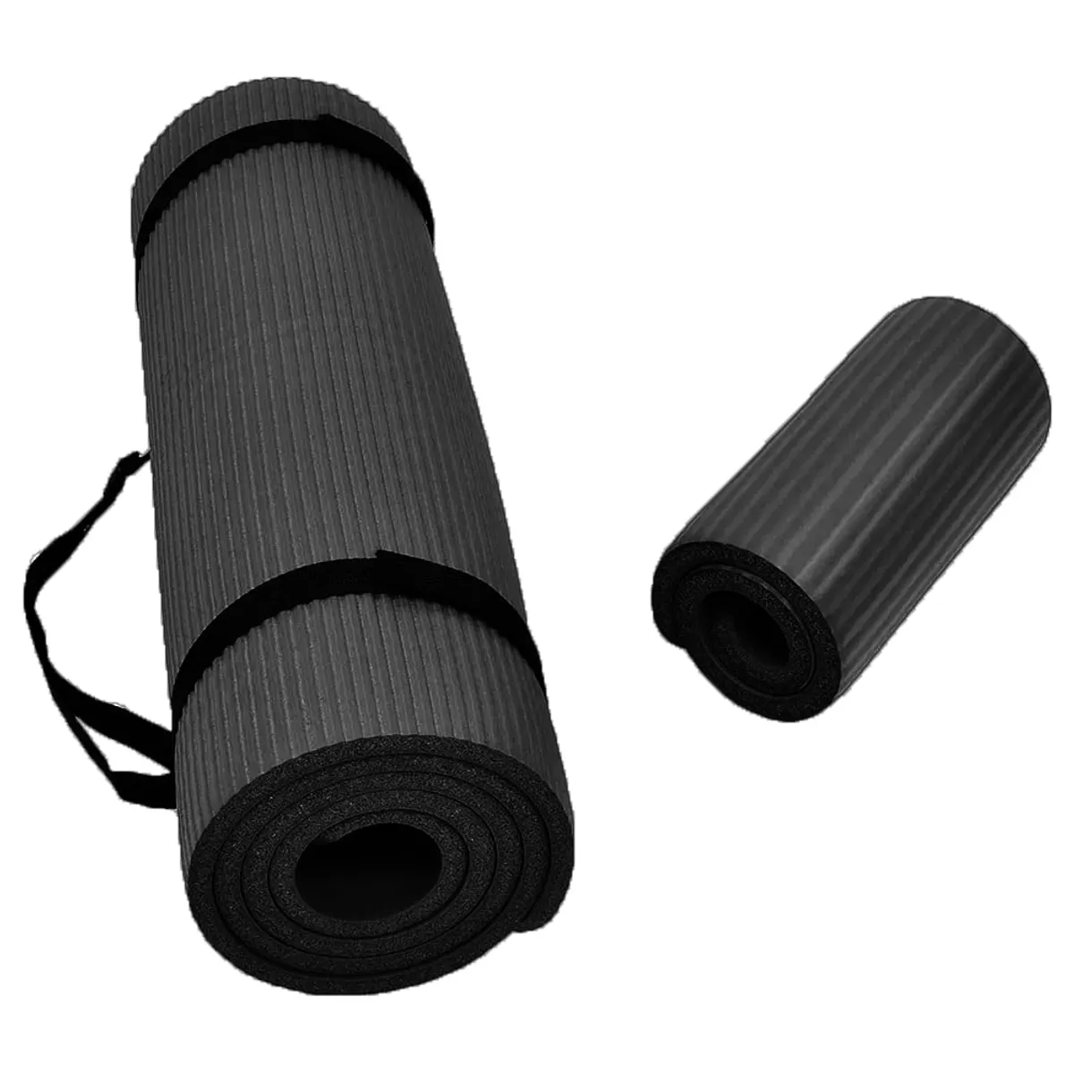 GENERICO - Colchoneta 10mm Yoga Mat Pilates Fitness - Negro
