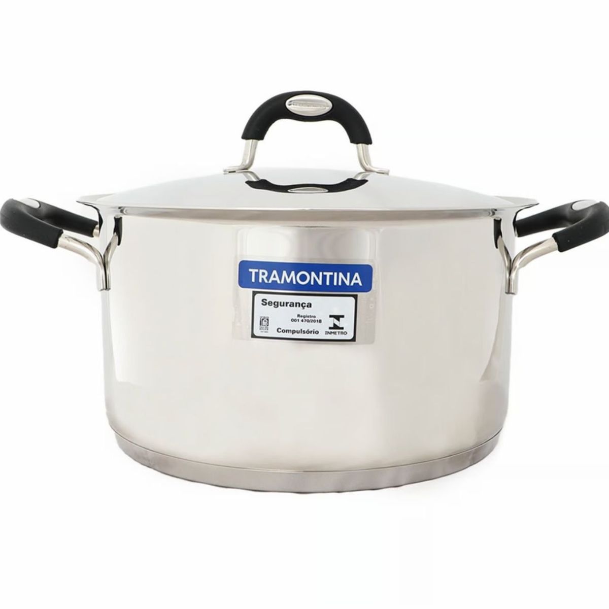 TRAMONTINA - Juego de Ollas 10 Piezas Acero Inoxidable Duo Silicone 65480/036