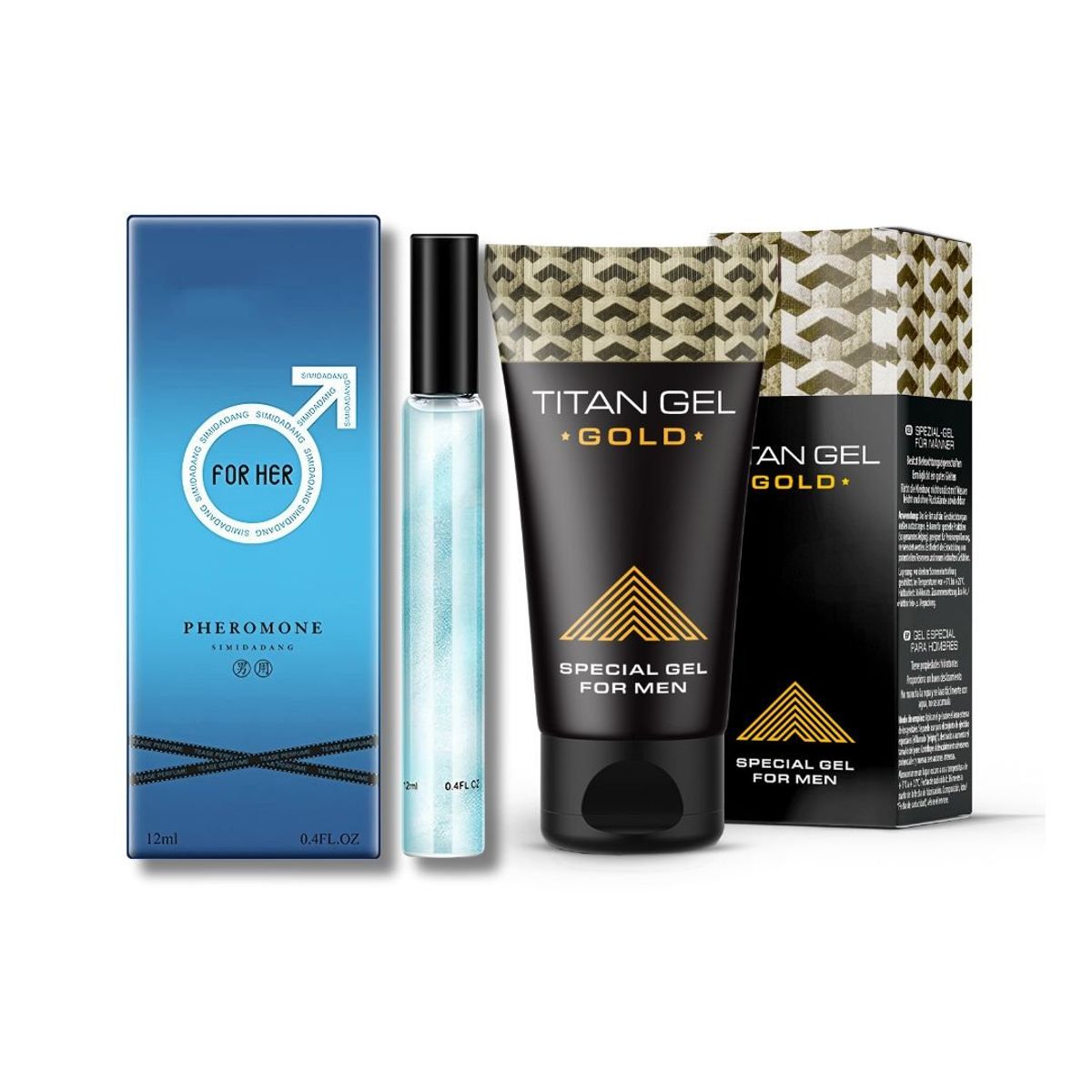 GENERICO - Titan Gel Gold + Perfume De Feromonas Para Hombres