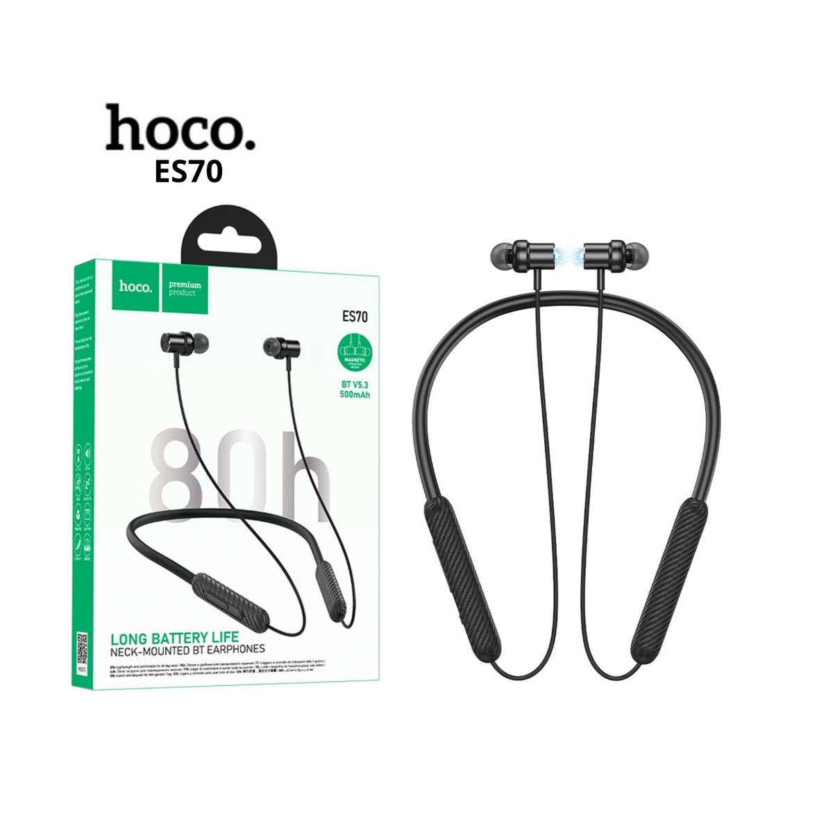 HOCO - Audífono Deportivo Bluetooth V5.3  80hrs HOCO - ES70