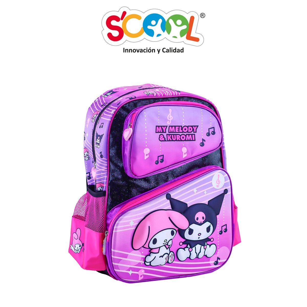 SCOOL - Set KUROMI Mochila-Lonchera-Cartuchera marca Scool