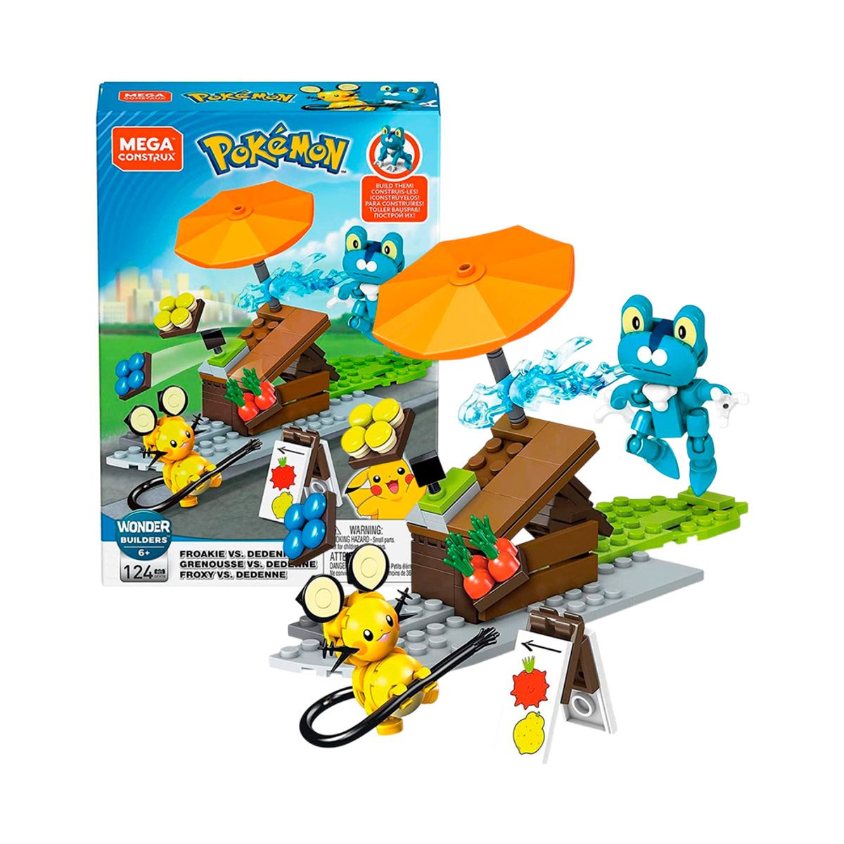 POKEMON - Pokemon Mega Construx Froaki vs Dedenne 124 Piezas