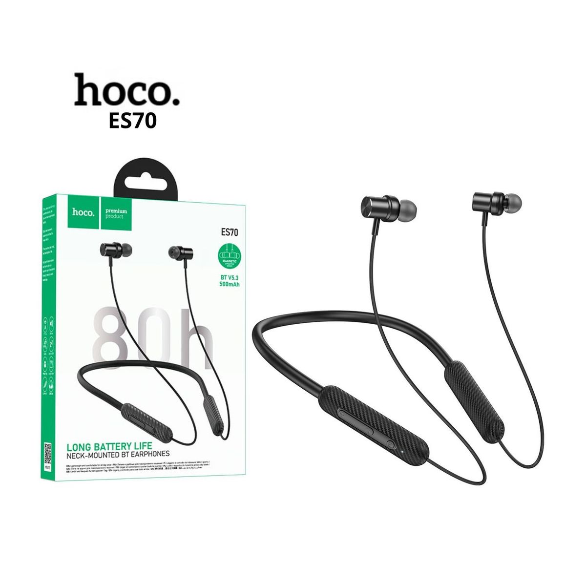 HOCO - Audifono Inalambrico Deportivo Bluetooth V5.3  80hrs HOCO - ES70