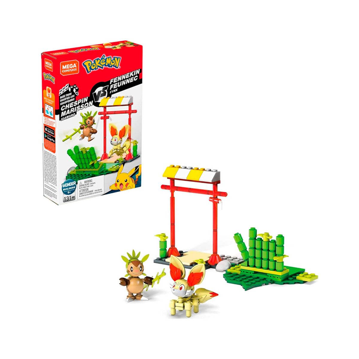 POKEMON - Pokemon Mega Construx Fennekin vs Chespin 131 Piezas