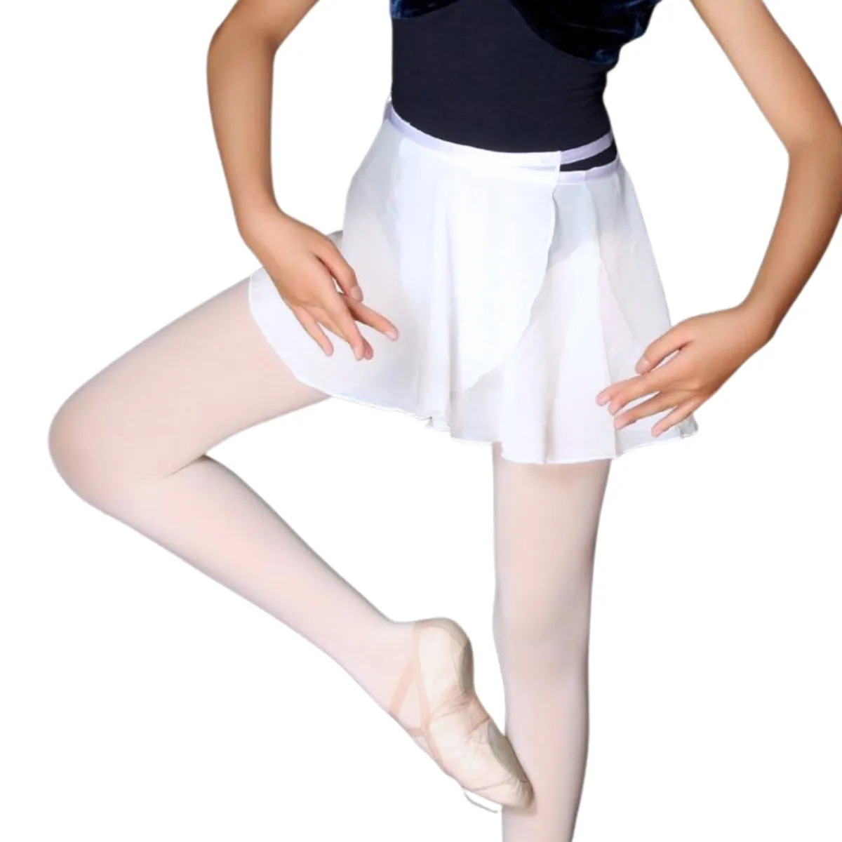 NACIONAL - Falda Envolvente para Ballet - Blanco