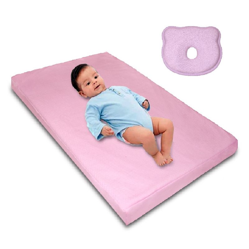 TERAFLEX - TOPPER CUNA BEBE SOBRE COLCHON ESPUMA VISCOELASTICA ROSADO TERAFLEX