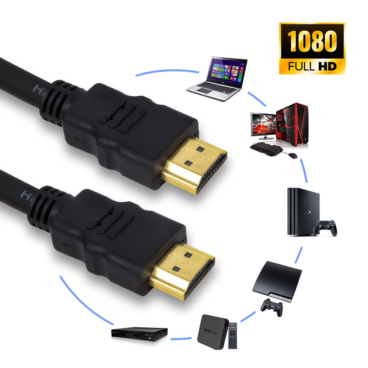 GENERICO - Cable HDMI 1.5 M FULL HD Negro