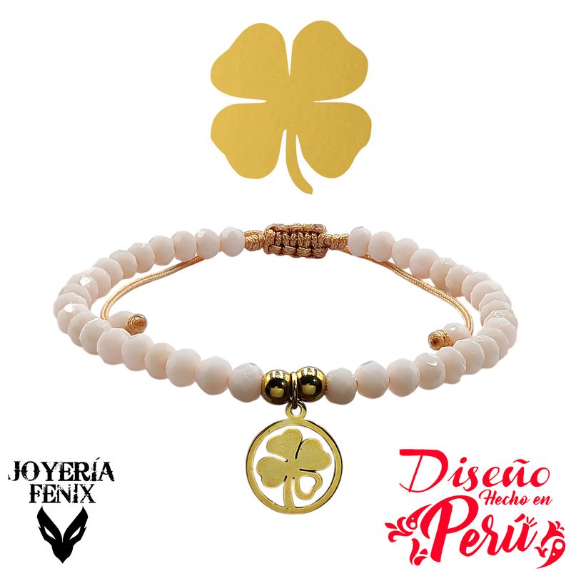 JOYERIA FENIX - Pulsera Trébol Ajustable - Joyería Fénix