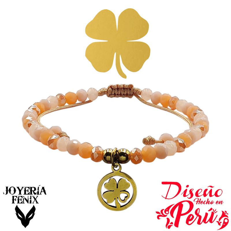 JOYERIA FENIX - Pulsera Trébol Ajustable - Joyería Fénix