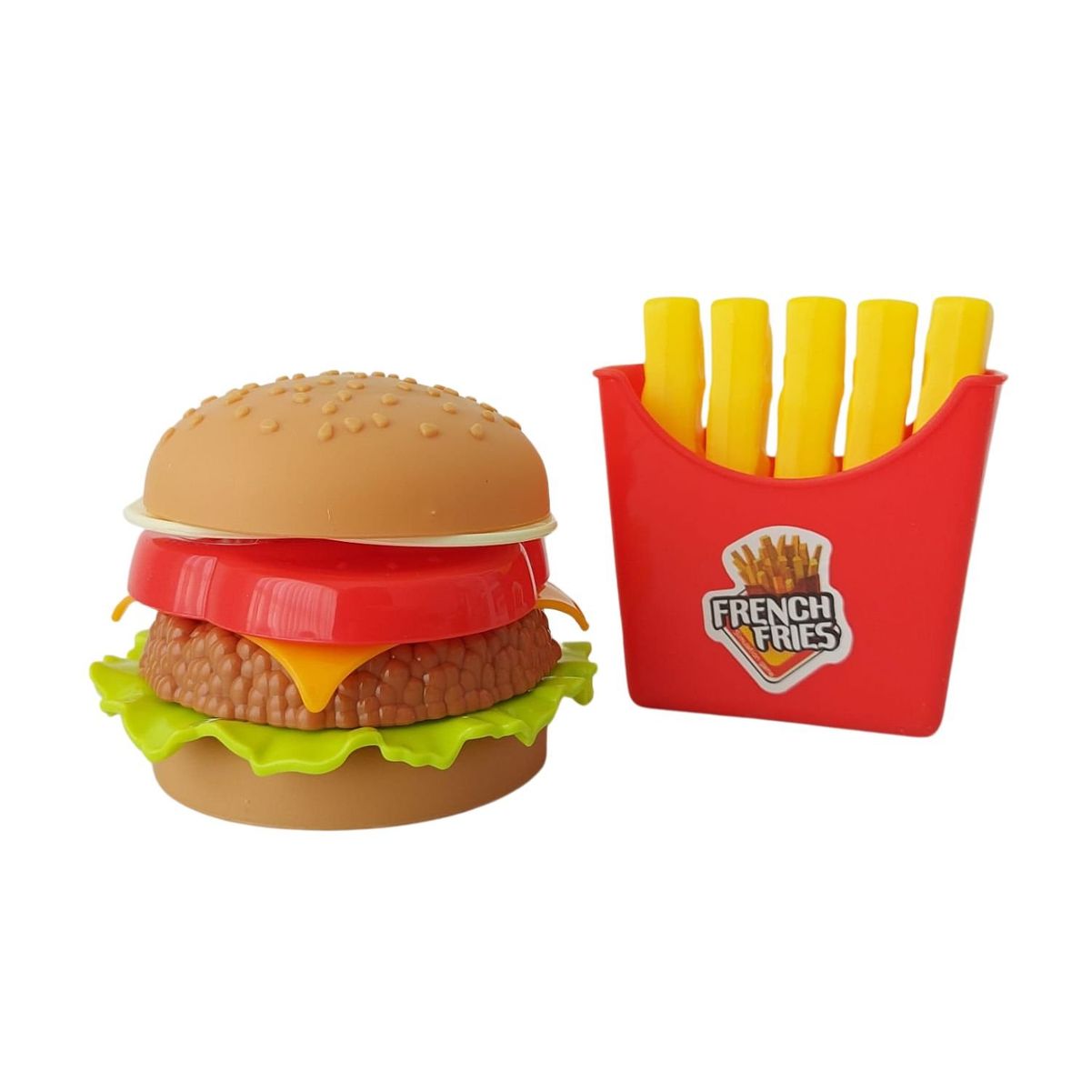 GENERICO - Hamburguesa con papas - Juguete para niños - Fast food