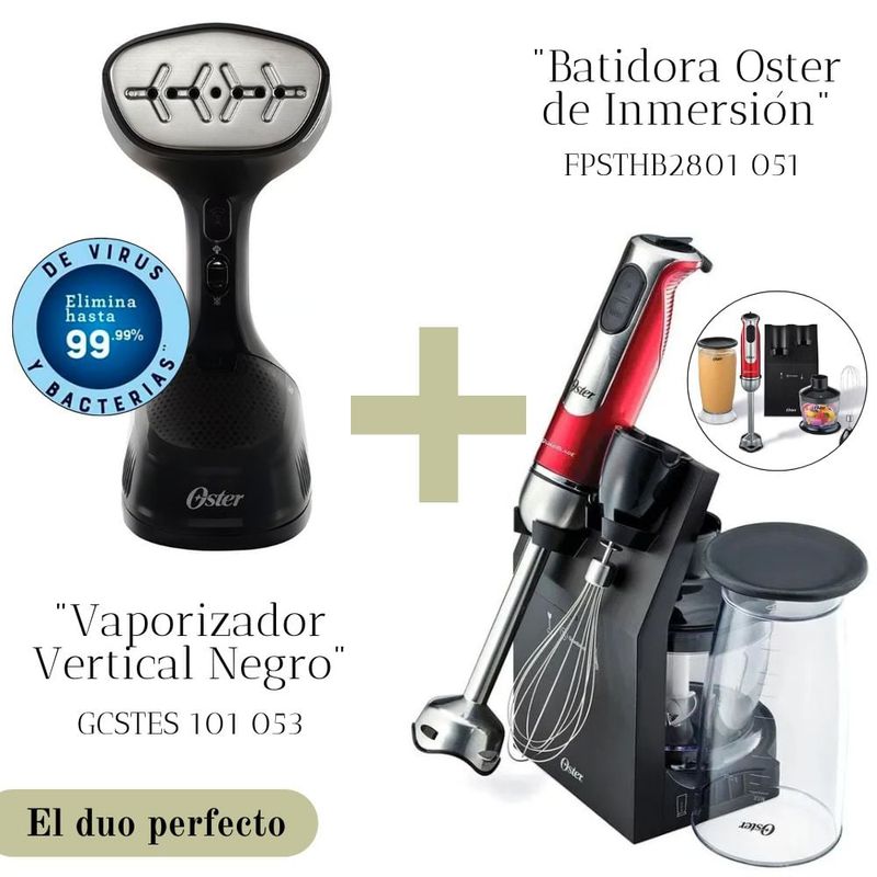 OSTER - Batidora Oster de Inmersión + Vaporizador de Prendas Oster