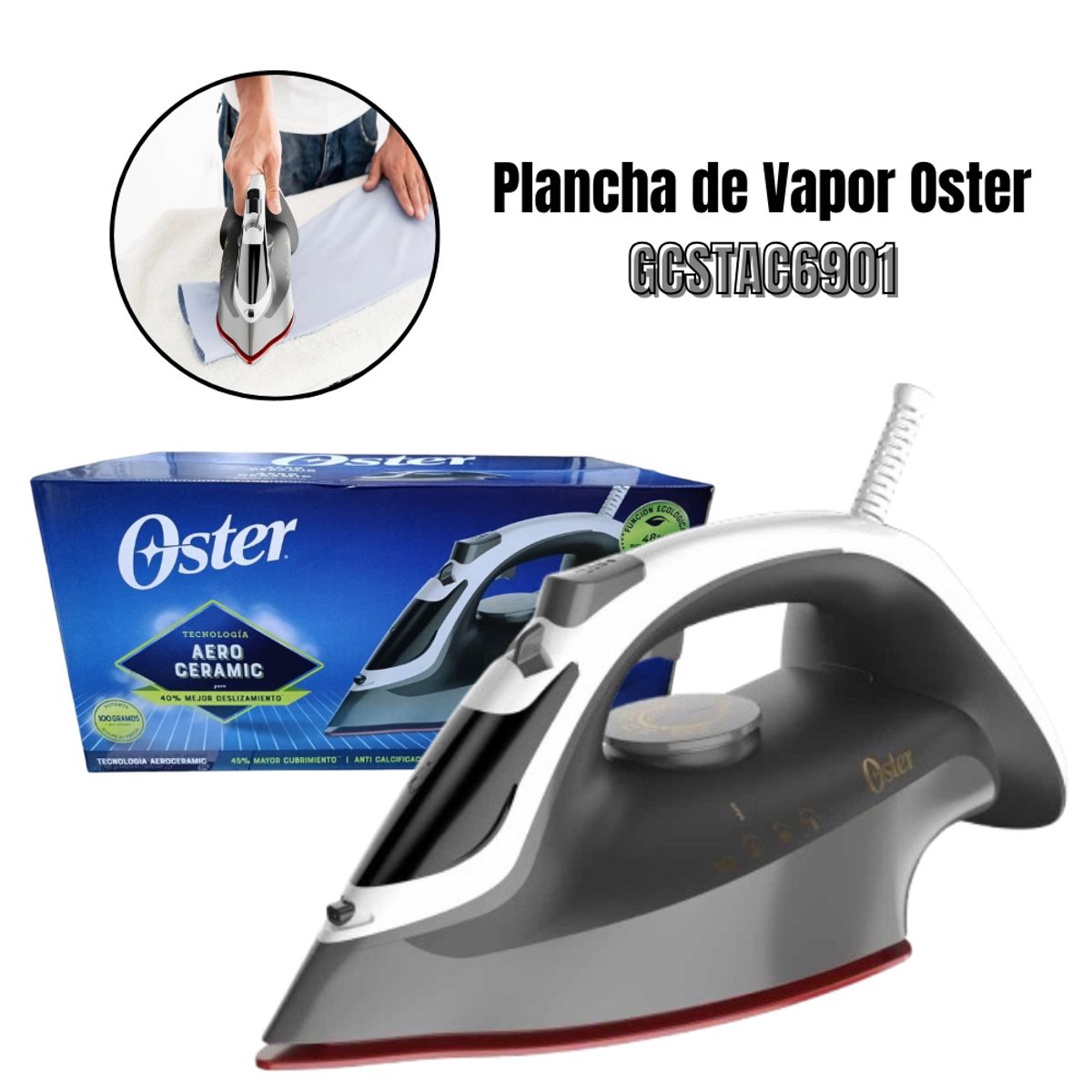 OSTER - Plancha de Vapor AeroCeramica Oster GCSTAC6901