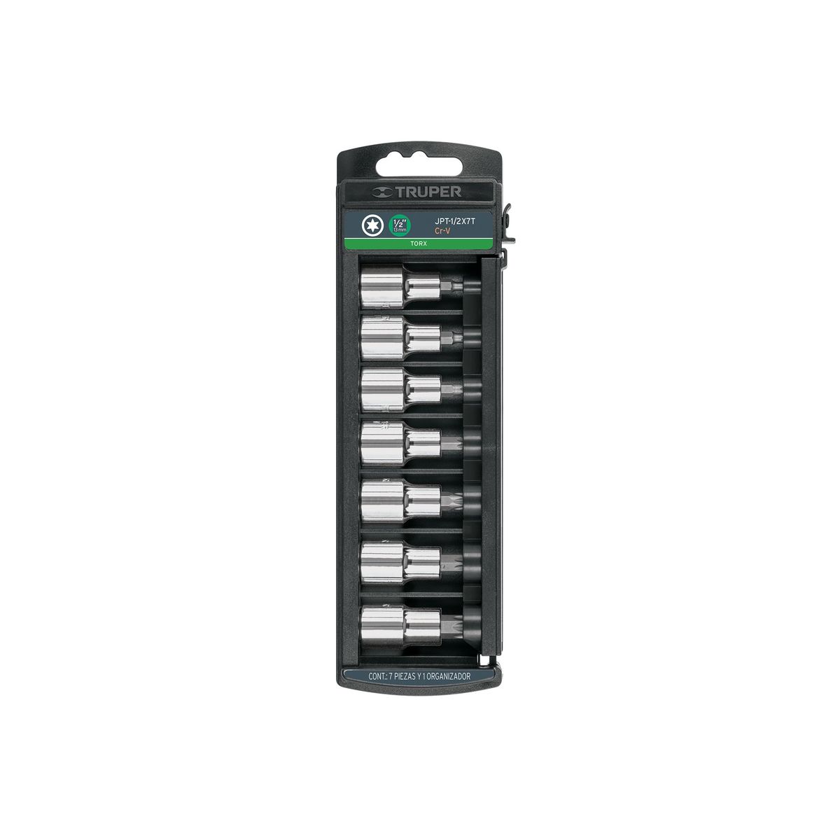 TRUPER - Dado 7 Piezas Torx Punta Juego Encastre de 1/2" 102237 Truper