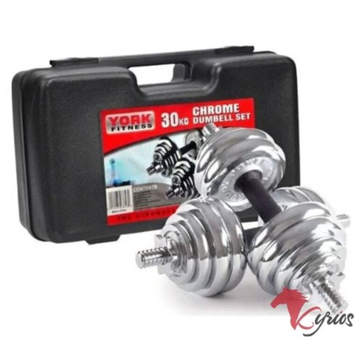 NO LOGO - Set De Mancuernas Cromadas De 30 KG + Un Chaleco De 20 KG Gratis