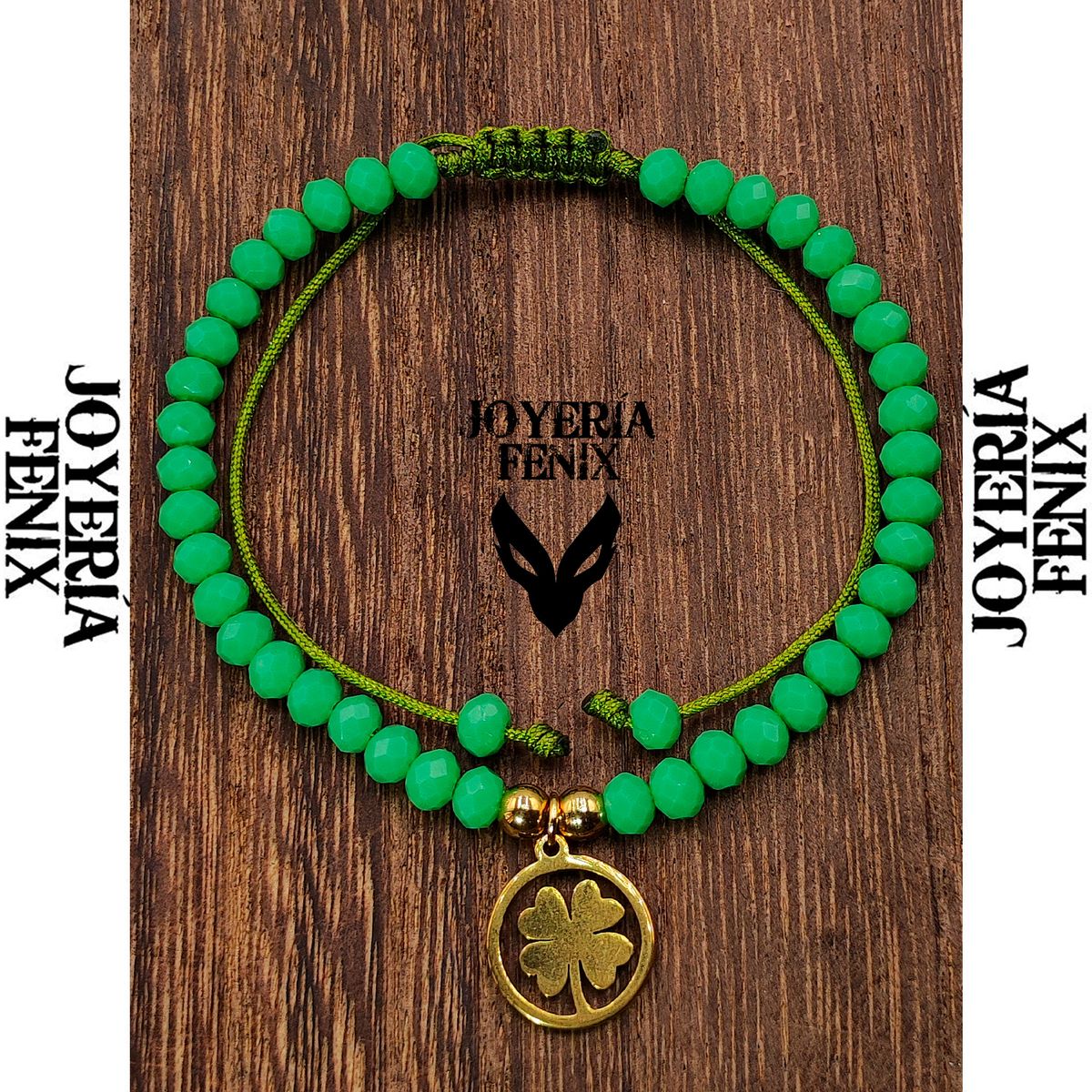 JOYERIA FENIX - Pulsera Trébol Ajustable - Joyería Fénix