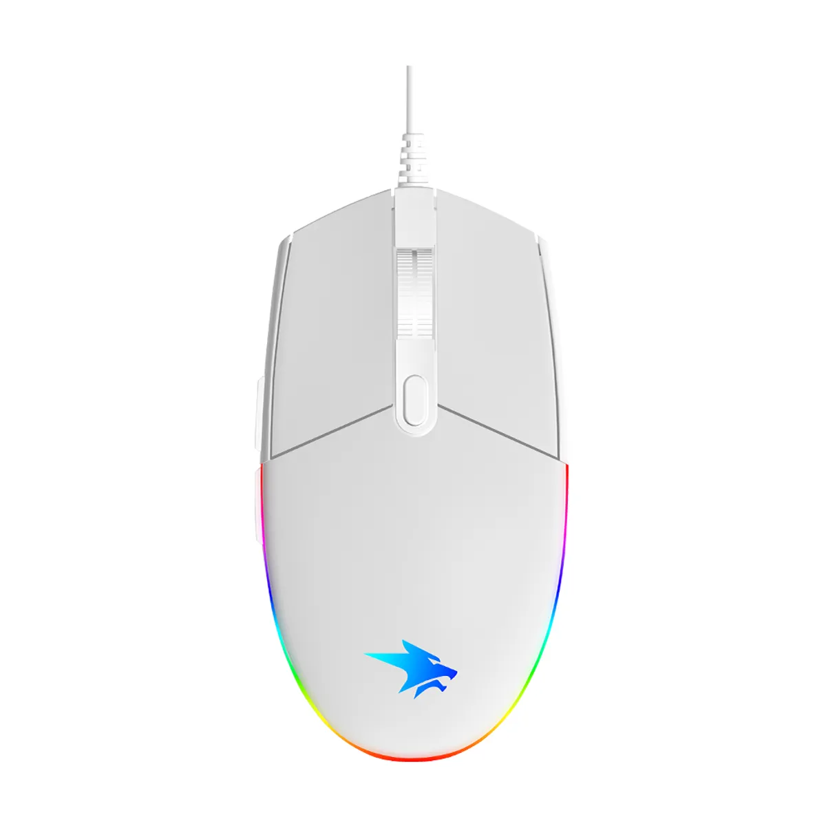 VIFROZT - Mouse Gamer Vifrozt Viking Blanco 12,800 DPI RGB con Software