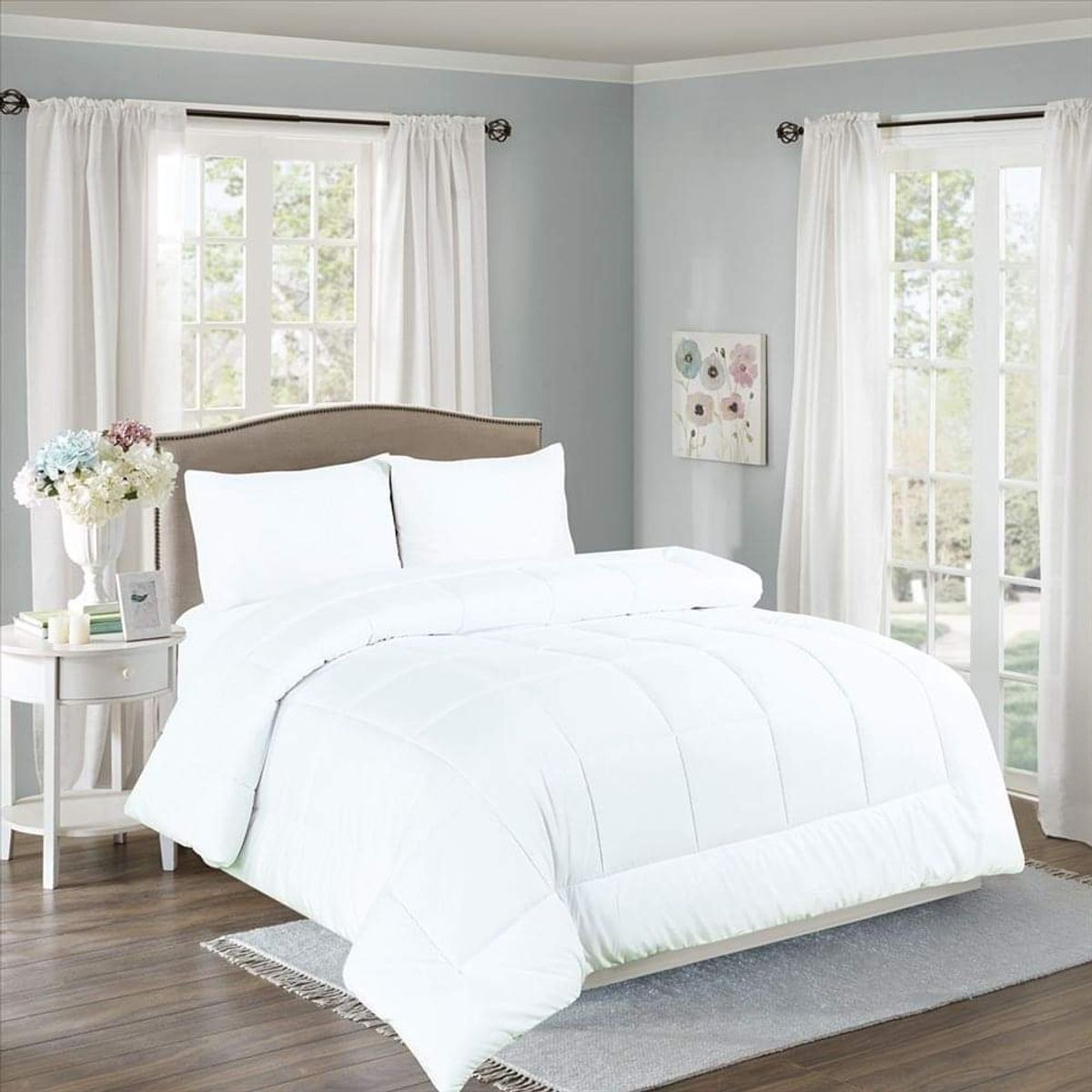 CASATEX - EDREDÓN PLUMON KING -3 PLAZAS - BLANCO