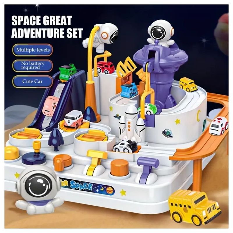 GENERICO - Pista de Carreras con Astronauta - Aventura Espacial para Niños