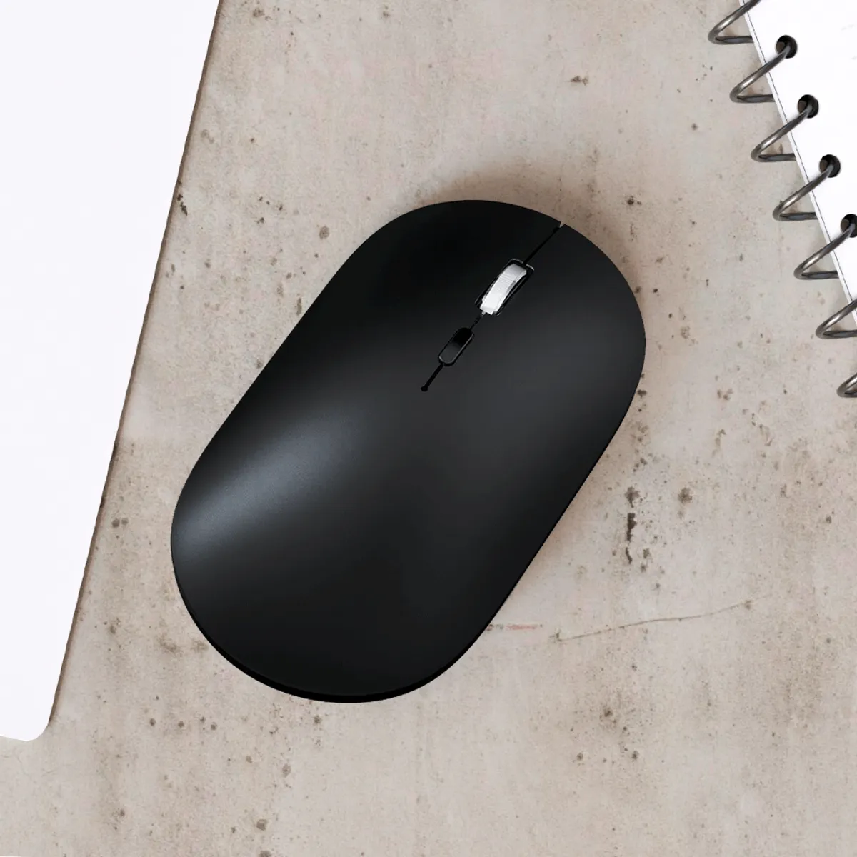 KREED - Mouse Inalámbrico Recargable Bluetooth Doble modo K502 - Negro mate