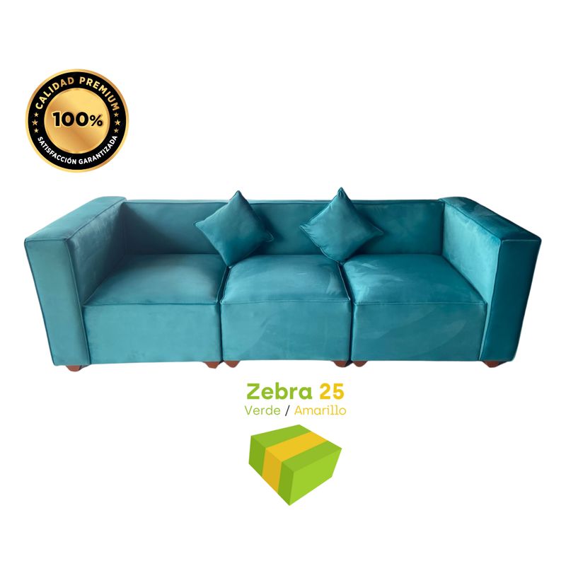 GENERICO - Sofá Charlie Seccional 3 piezas - Turquesa Aqua