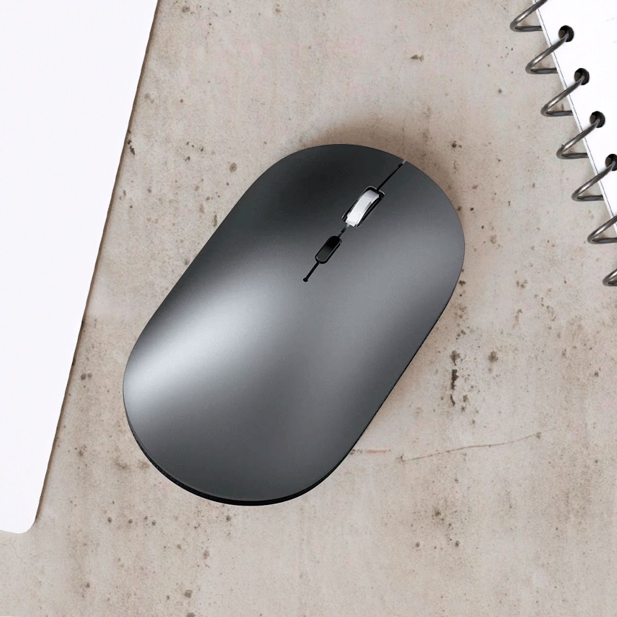 KREED - Mouse Inalámbrico Recargable Bluetooth Doble modo K502 - Gris