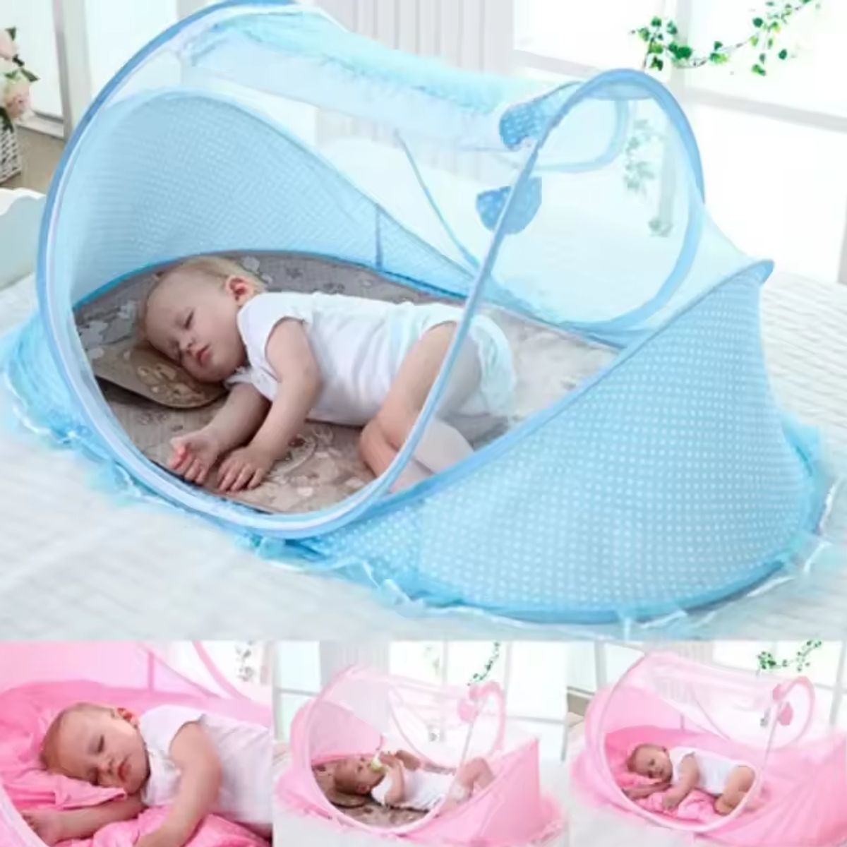 GENERICO - Mosquitero plegable para bebe cuna mosquitera