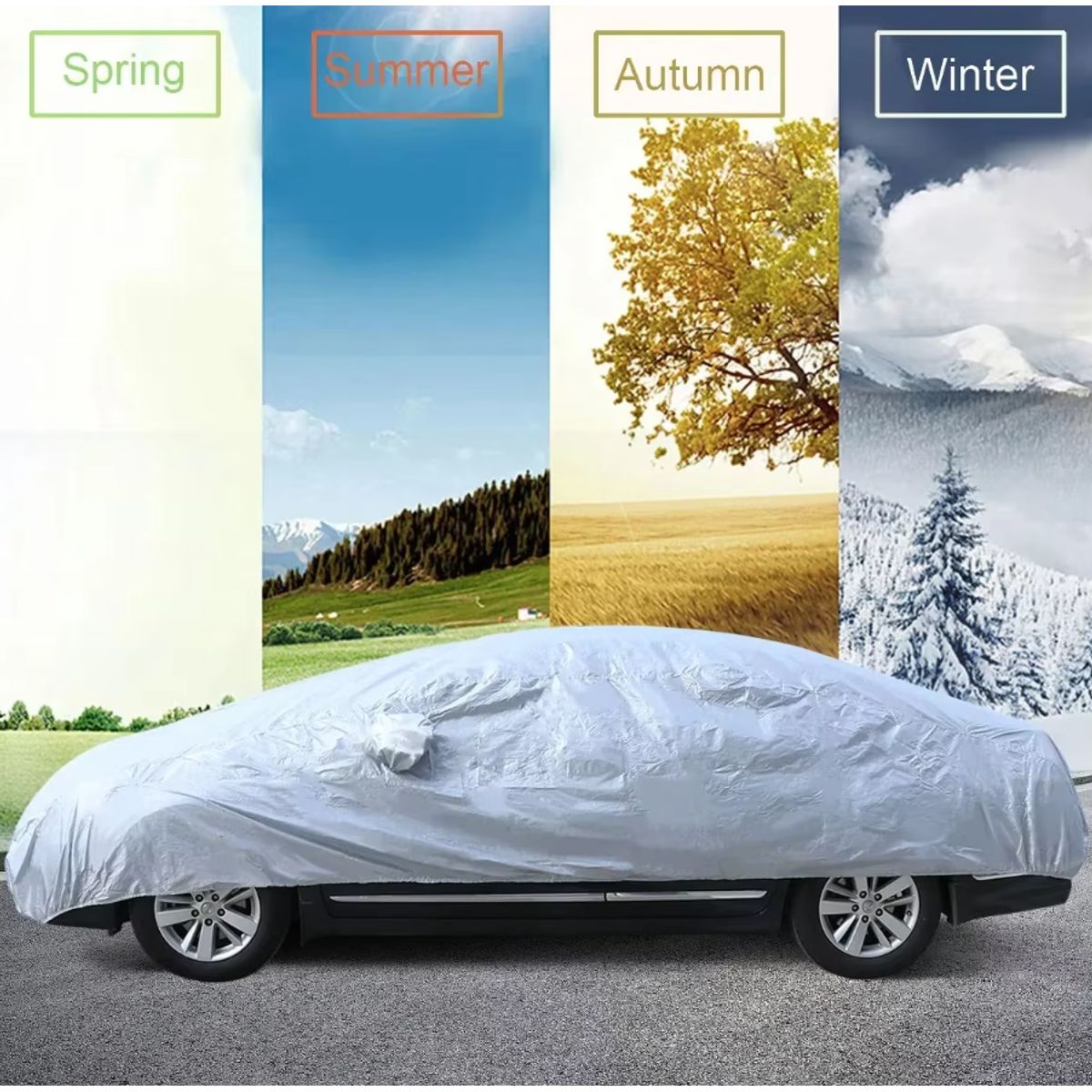 GENERICO - Cobertor para carro funda impermeable protección solar UV L