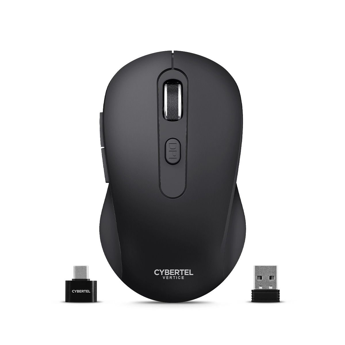 CYBERTEL - MOUSE INALAMBRICO BT WIFI RECARGABLE CYBERTEL NEGRO VERTICE CYB M709-3M