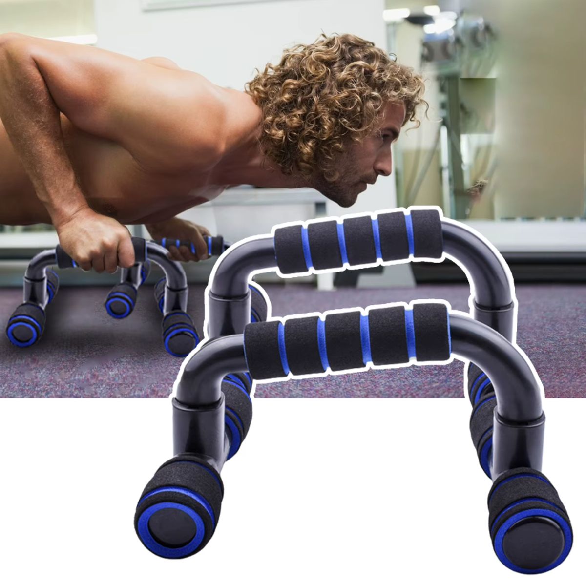 GENERICO - Soporte para flexiones Brazos Pecho Push UP Barras planchas