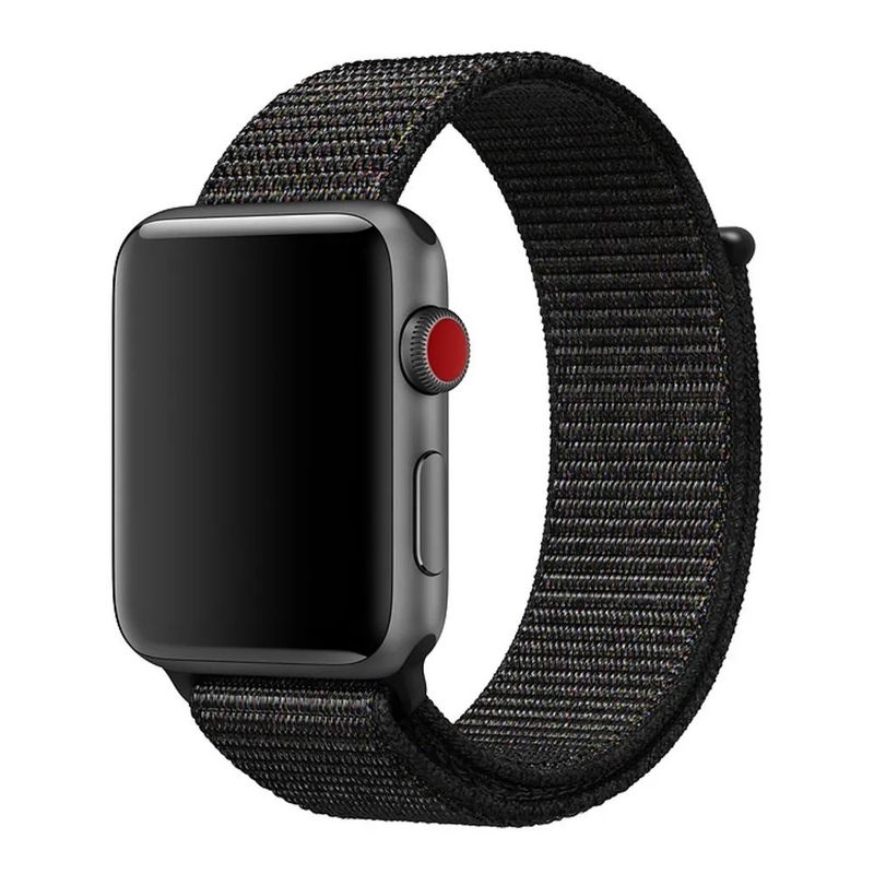 GENERICO - Correa de Nylon Classic para Apple Watch 38mm - 40mm - 41mm - Negro