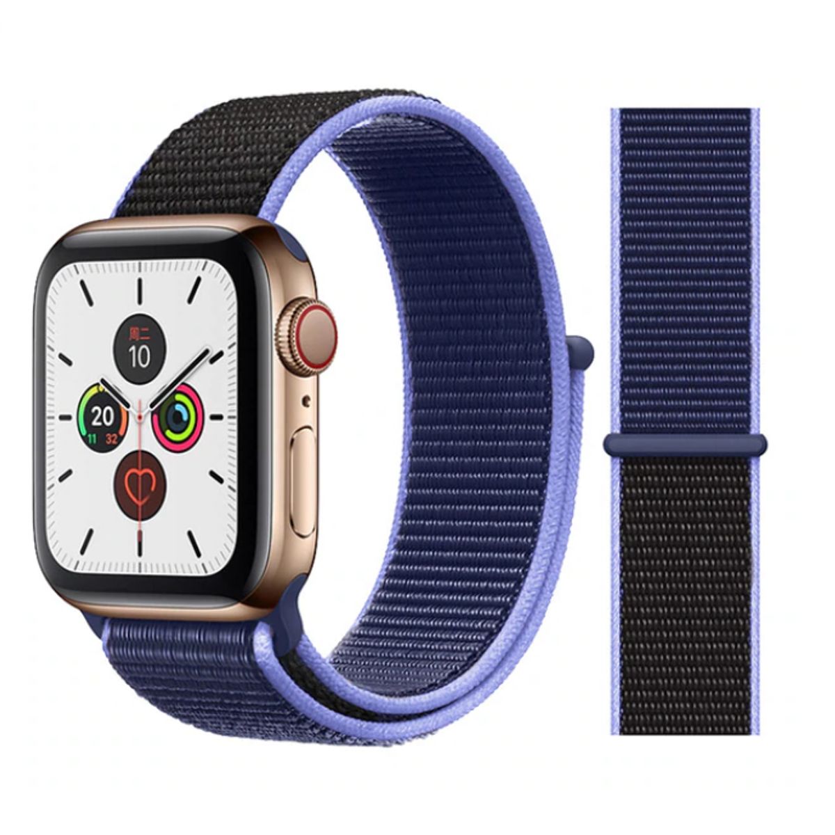 GENERICO - Correa Nylon para Apple Watch 44mm - 45mm - 49mm - Blue Mix