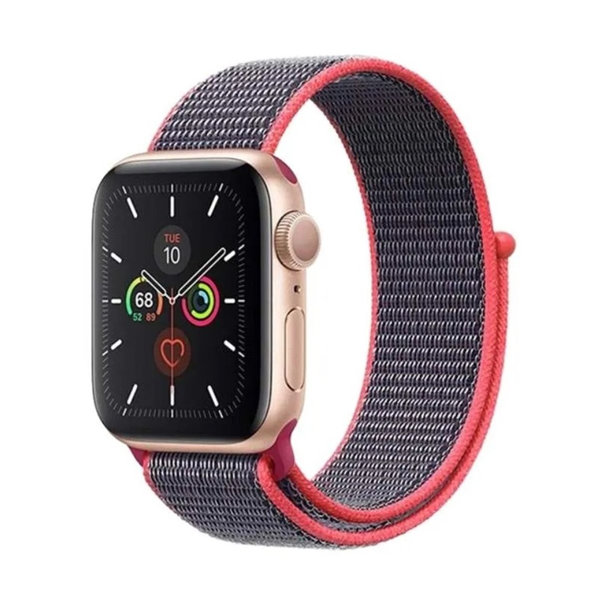 GENERICO - Correa de Nylon Classic para Apple Watch 44mm - 45mm - 49mm - GrisRose