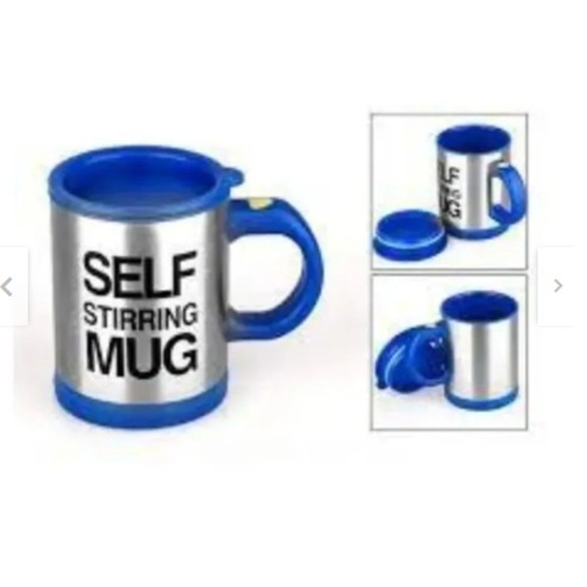 GENERICO - Taza automatica giratoria mezcladora batidora 400ml acero inoxidable