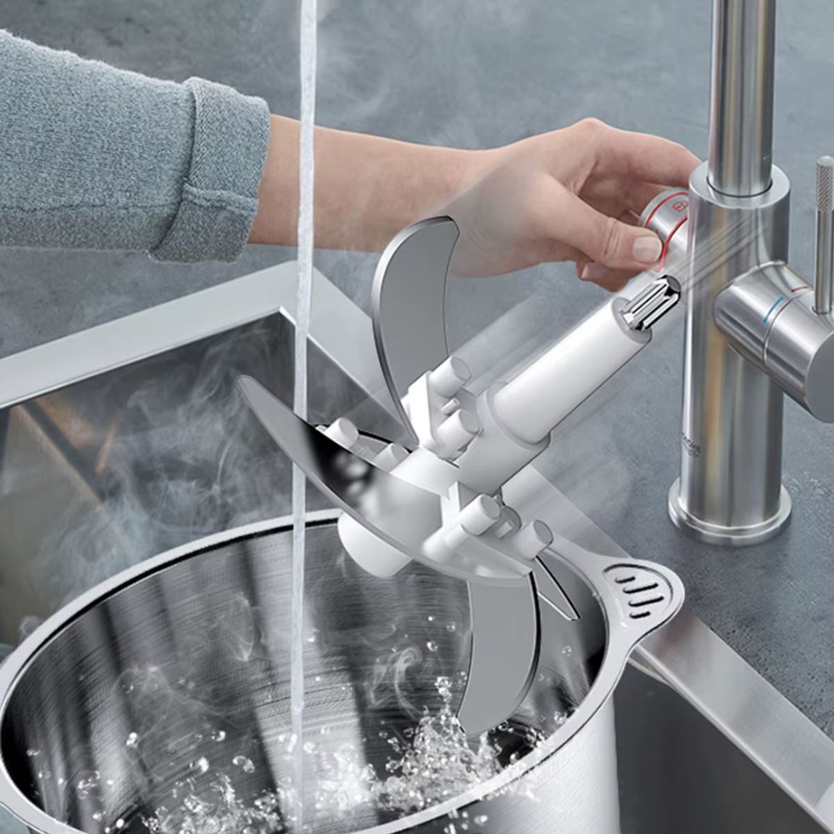 GENERICO - Picador electrico acero inoxidable carne verduras cocina