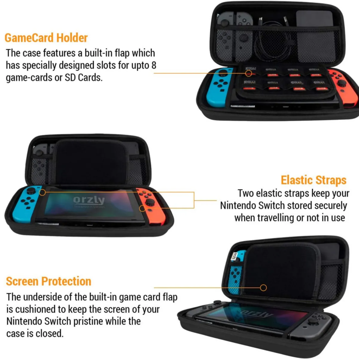 GENERICO - Case viajero funda nintendo switch lite tablets mango negro