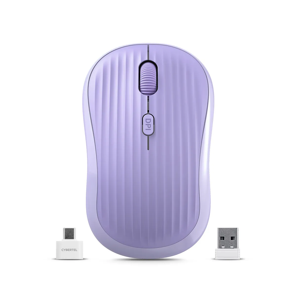CYBERTEL - MOUSE INALAMBRICO BT WIFI RECARGABLE CYBERTEL LILA