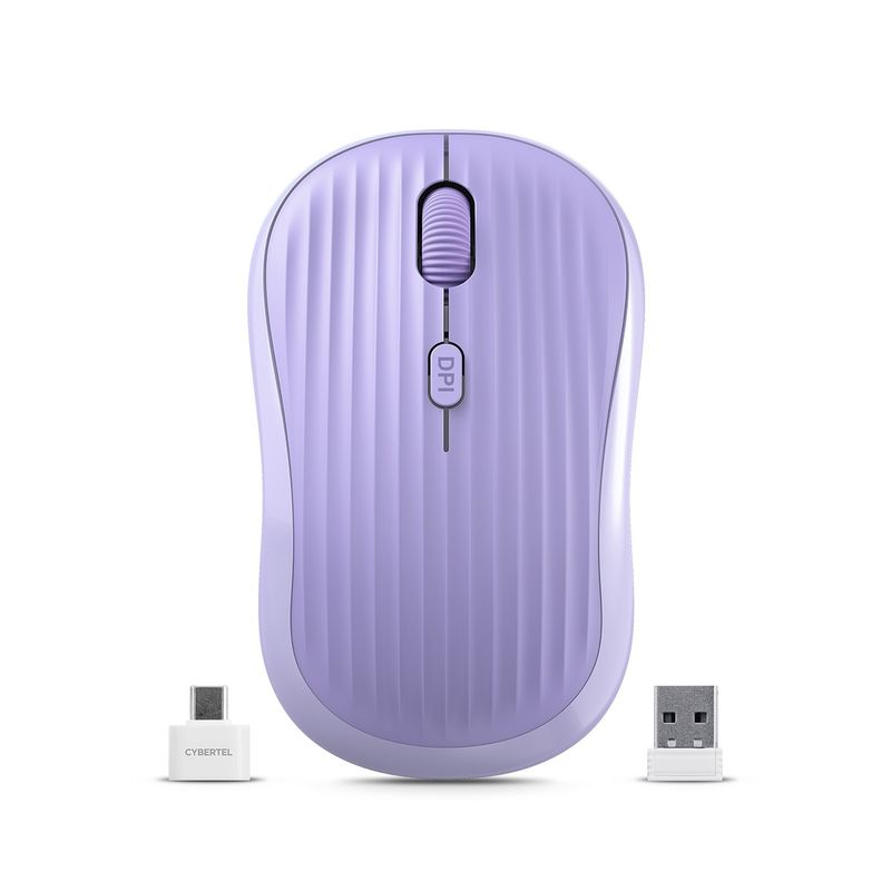 CYBERTEL - MOUSE INALAMBRICO BT WIFI RECARGABLE CYBERTEL LILA