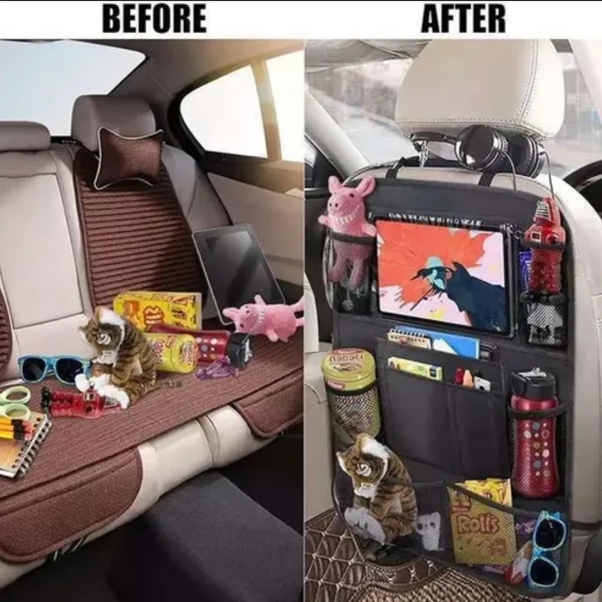 GENERICO - Organizador para asiento trasero de auto soporte para tablet