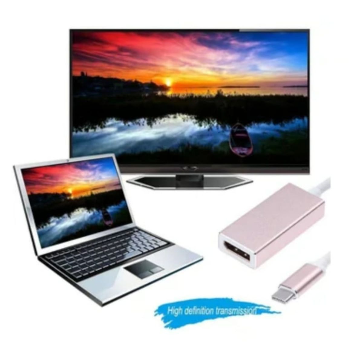 GENERICO - Cable Adaptador Usb-C Tipo C a Displayport DP 4K 60Hz aluminio