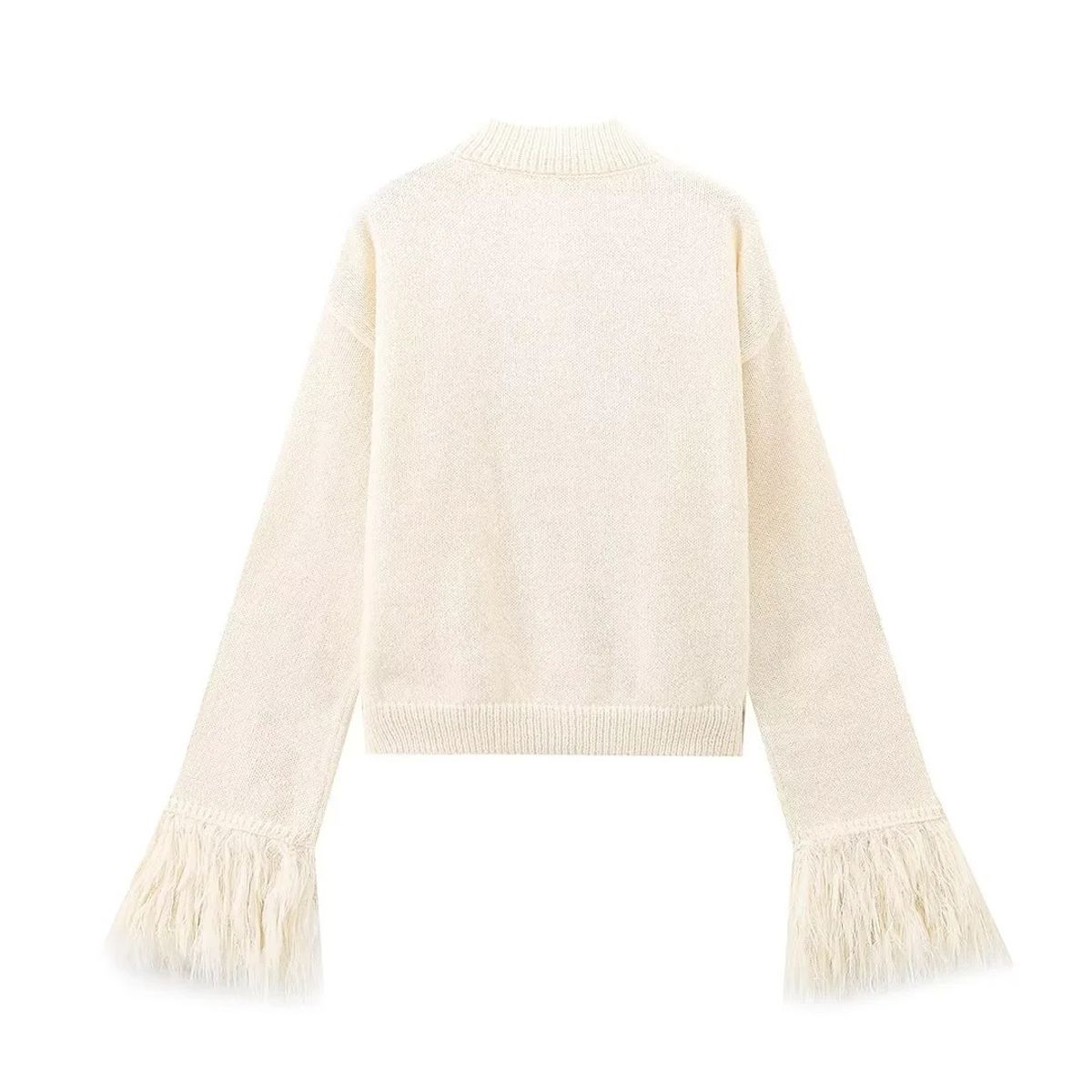 TIOZONEY - Suéter camisa de punto de manga larga