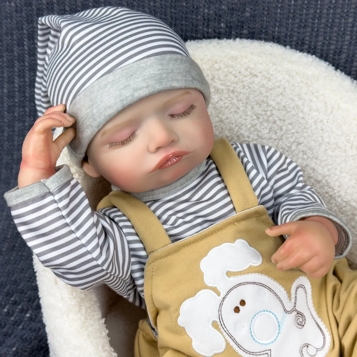 TIOZONEY - Muñeca bebe reborn vinilo de silicona juguetes para 50cm