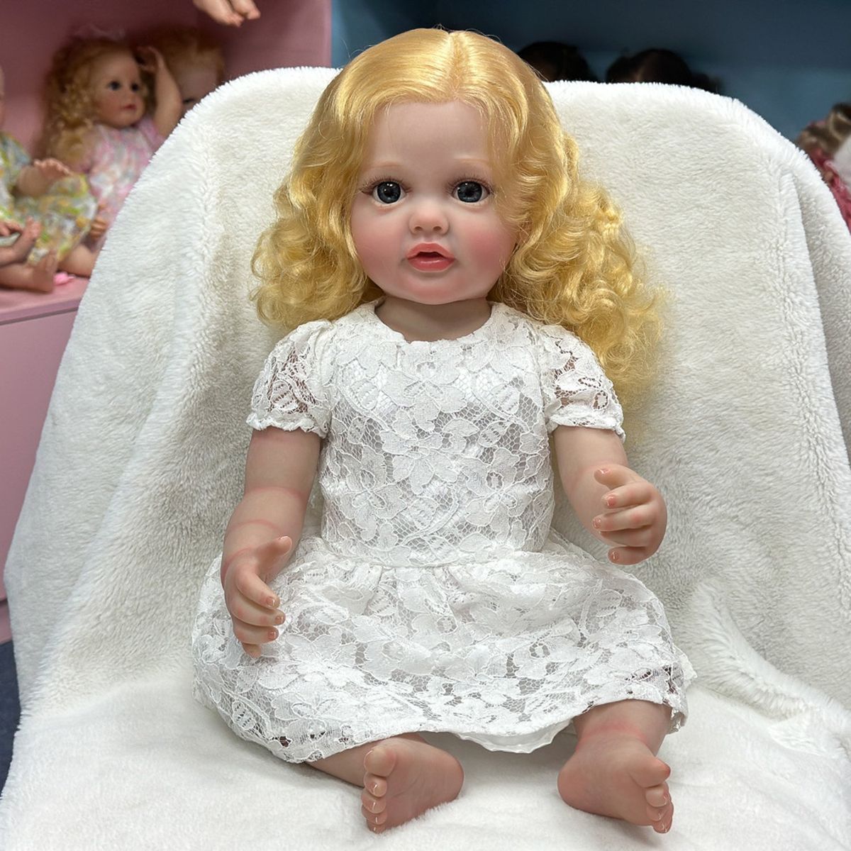 TIOZONEY - Muñeca bebe reborn vinilo de silicona juguetes para 55cm