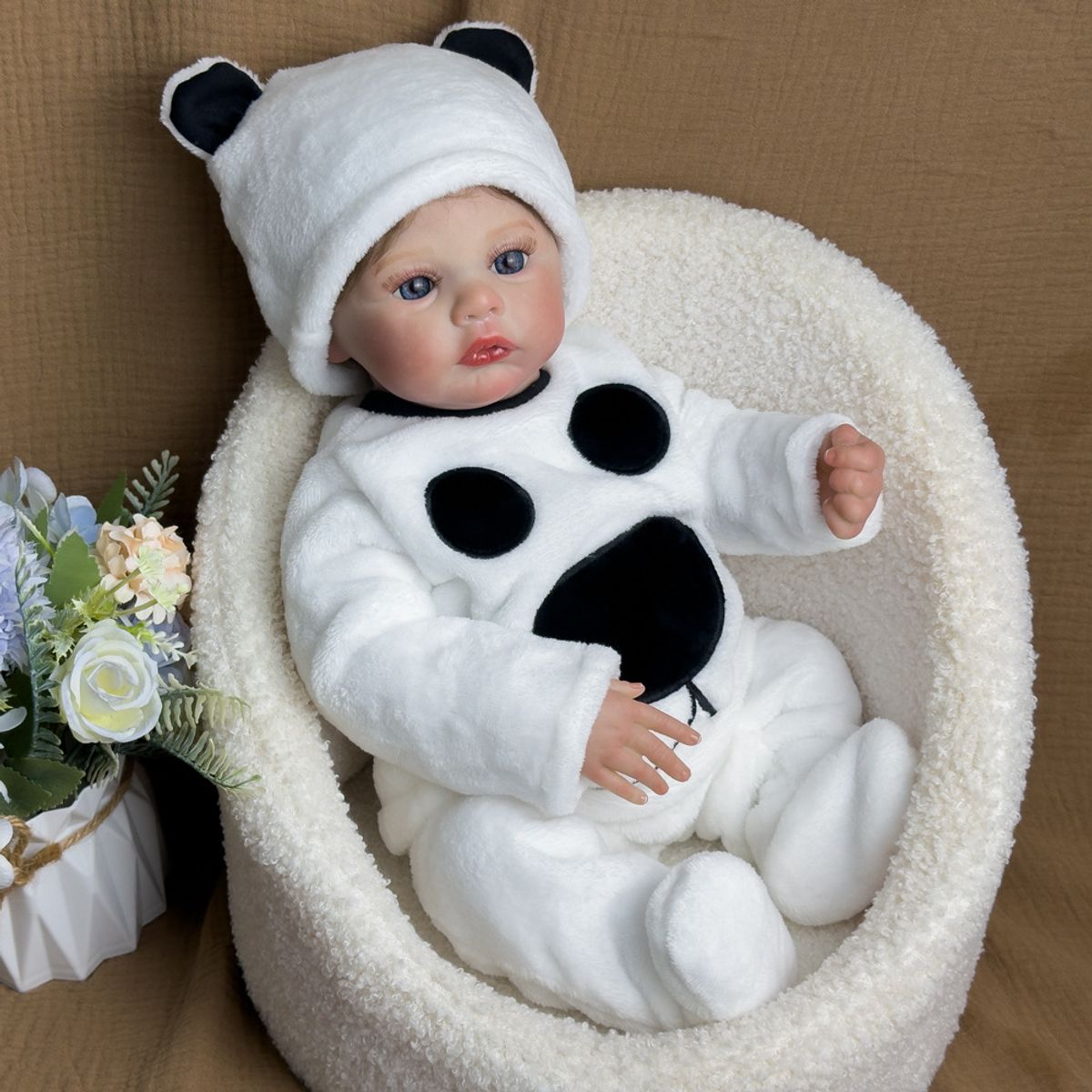 TIOZONEY - Muñeca bebe reborn vinilo de silicona juguetes para 45cm