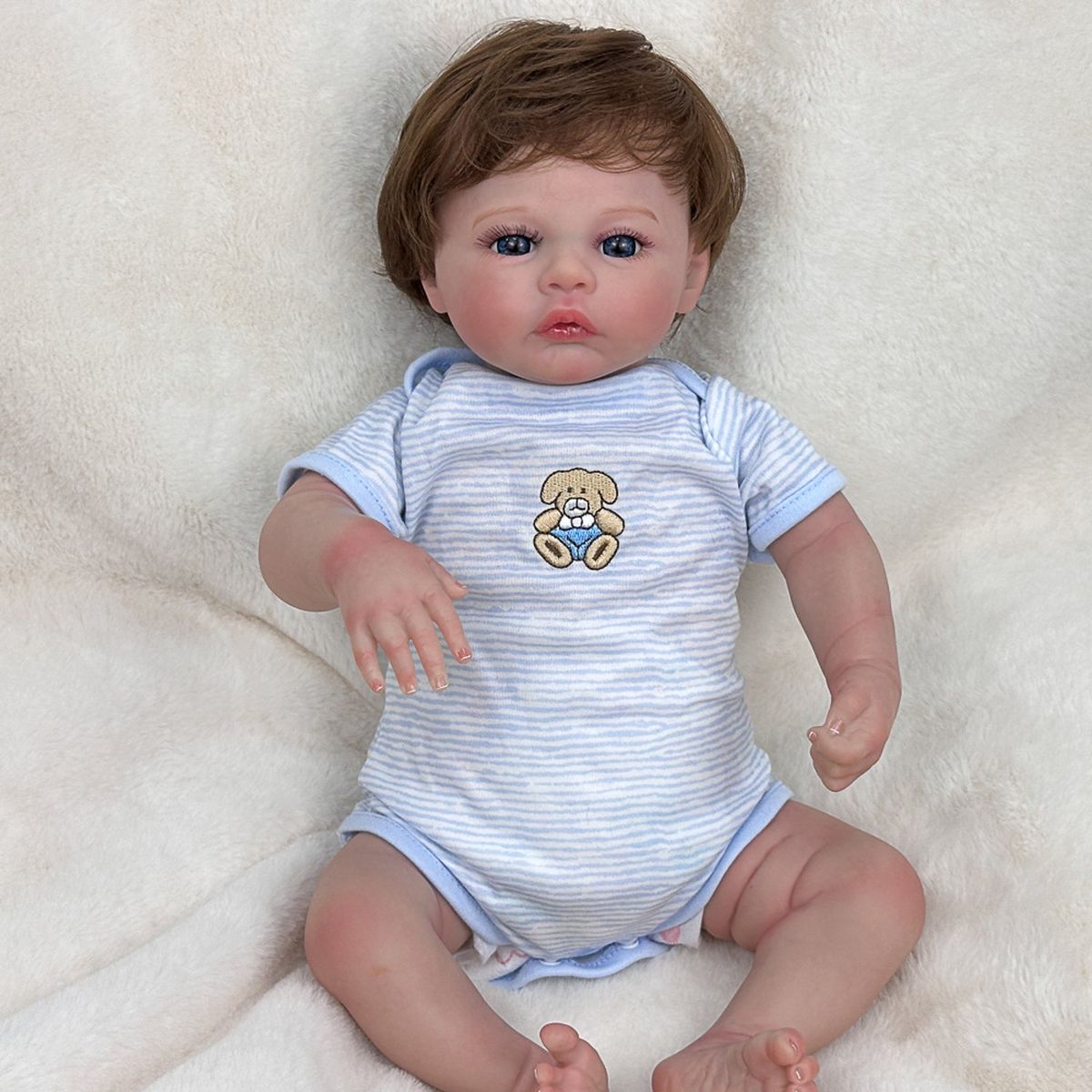 TIOZONEY - Muñeca bebe reborn vinilo de silicona juguetes para 45cm